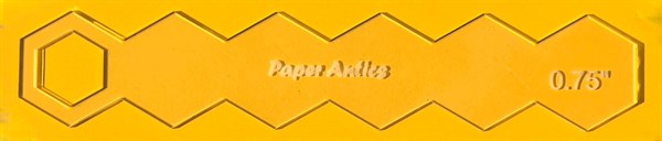 0.75 inch Hexagon EPP ruler for cutting fabric