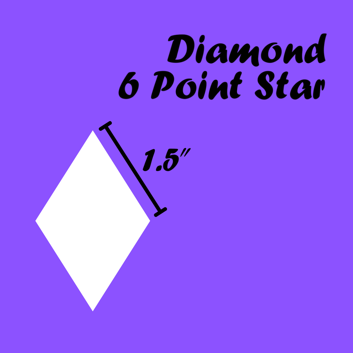 1.5" Diamonds 6 Point Star