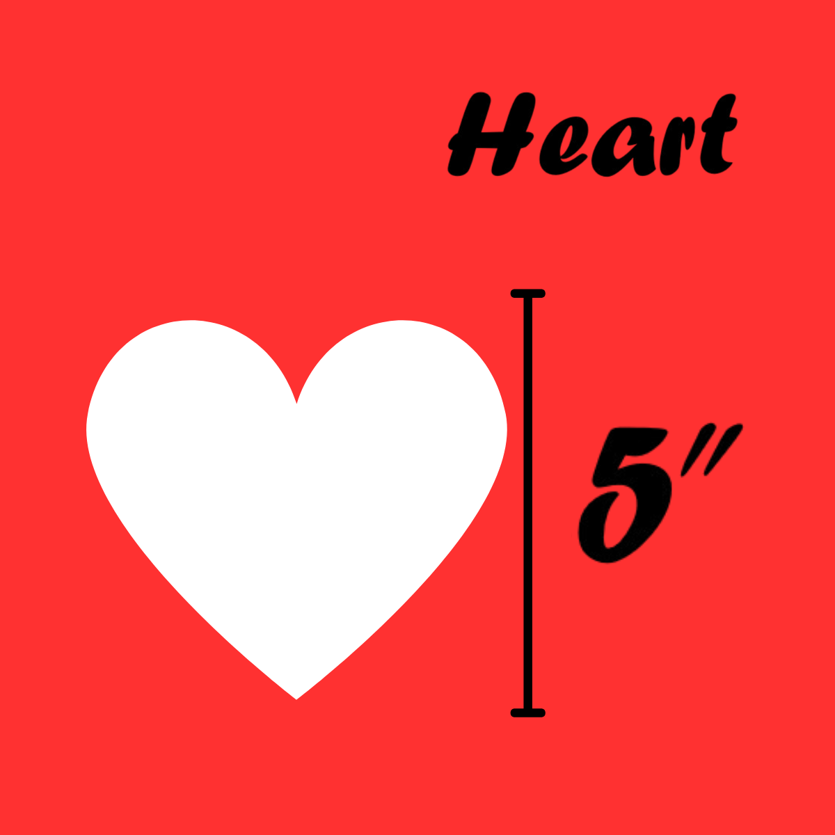5" Hearts