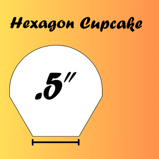 .5" Hexagon Cupcake (Petal)