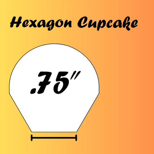 .75" Hexagon Cupcake (Petal)