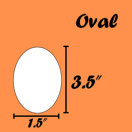1.5" x 3.5" Oval