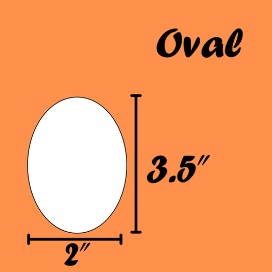 2" x 3.5" Oval